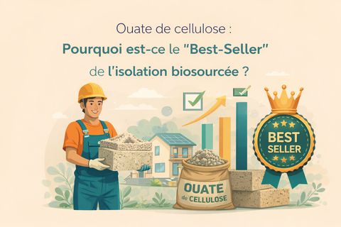 Ouate de cellulose : Pourquoi est-ce le "Best-Seller" de l'isolation biosourcée ?